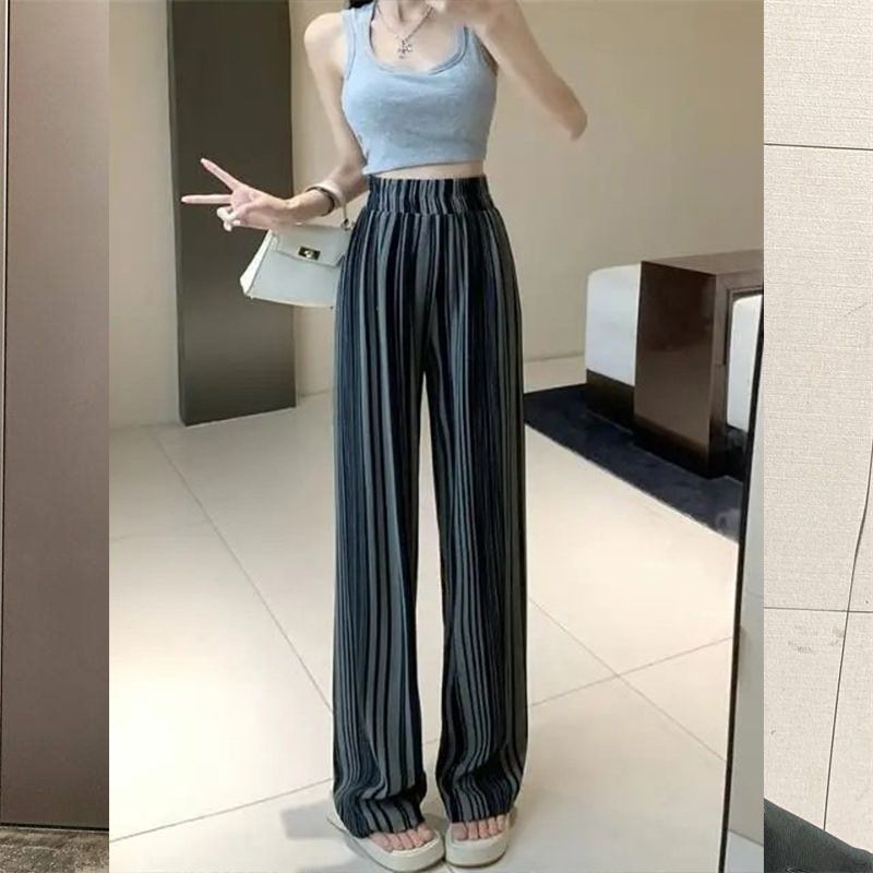 Summer American Style Straight Leg Pants Digital Print Slimming Casual Sports Trousers Fashionable Sportswear for Women_ecoleips.com