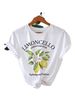 European And American Cross-border Foreign Trade Women's Clothing, Fruit Lemon Print Round-neck Short-sleeve T-shirt Top_ecoleips.com