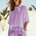 Women's round Neck T-Shirt Solid Color with Tassel Hem Loose Top Lightweight Breathable Batwing Sleeves European American Style_ecoleips.com