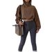 Women's Half-Zip High Neck Pullover Hoodie Loose Fit Running Gym Top Drawstring Breathable Athleisure Essential_ecoleips.com