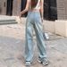 Ripped Wide-leg Jeans Women, Thin Style Summer 2026, New High-waisted Loose Slimming Floor-length Straight Pants For_ecoleips.com