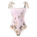 Conservative One Piece Swimsuit Belly Covering Beach Hot Spring Three Piece French Retro Bikini Women's Clothing_ecoleips.com