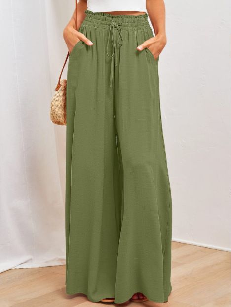 Women's Loose-Fit Wide Leg Pants – Trendy High Waist Casual Palazzo Trousers For Spring & Summer (S-XXL, 15 Colors)_ecoleips.com