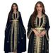 Muslim Abaya Muslimabaya Women's Fashion Long Sleeve Embroidered Two-Piece Set_ecoleips.com