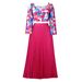Women's Clothing women's summer new fashion V neck printed top pleated long skirt two piece suit_ecoleips.com