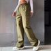 Women's Clothing Workwear Casual Pants For Women High Waist Wide Leg Straight Breathable Retro Sports Trousers_ecoleips.com