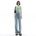 Women's Straight-leg Jeans, New Spring-summer Style, High-waisted, Slimming, Petite-friendly, Narrow Cut, Loose-fitting,_ecoleips.com