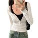 ng2510292 Sweet And Spicy Girl Long Sleeve T-Shirt For Women, Autumn 2024 New Model, V-Neck Slim Fit Design, Versatile Top_ecoleips.com