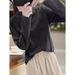 Women's Semi-high Collar Thermal Base Shirt For Autumn Winter, High-end Feel, Loose And Versatile Long-sleeve T-shirt_ecoleips.com