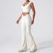 Women's Quick Drying Twist High Waist Flared Fitness Sports Vest European American Style Casual Versatile Yoga Suit_ecoleips.com