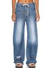 American Retro Women's Jeans For Autumn, Loose-fitting, Drapey, Wide-leg, Straight-cut Street-style Denim Long Pants,_ecoleips.com
