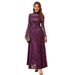 European And American Sequin Evening Elegant Party Dress, Long-sleeve Formal Dress_ecoleips.com