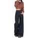 Dark Blue High-waisted Wide-leg Jeans Women's 2025 New Spring And Autumn Loose Drape Straight Casual Trousers_ecoleips.com