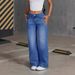 Women's Clothing Women's Washed Denim Trousers_ecoleips.com