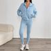 AD633 New 2025 Autumn Simple Style Japanese And Korean Women's Clothing Polyester Long Sleeve Fashion Casual Suit_ecoleips.com