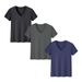 Women's Clothing Women's Three Piece T-Shirt Set Summer Solid Color Loose Fitting Top With Slit Short Sleeve_ecoleips.com