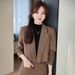 Petite Women's Clothing Wide Leg Trouser Suit Stylish Professional Look Elegant Outerwear For Spring And Autumn_ecoleips.com