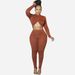 "Women's Long Sleeve Crop Top & Slim Fit Pants Two-Piece Set – Elegant Pleated Ruffles Outfit"_ecoleips.com