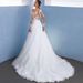 Women's Clothing new main wedding dress bride long tail retro sexy thin V neck long sleeve dress_ecoleips.com