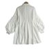 New Autumn Women's French Court Style Dress With Doll Collar, Lace Bow Tie, Lantern Sleeves, And Pearl Buttons_ecoleips.com