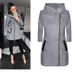 Women's Fleece-Lined Zip-Up Hooded Jacket – Side Zipper Design, Soft & Warm, Trendy Pullover Style (Red/Gray/Black, S-XL)_ecoleips.com
