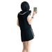 Women's Clothing Summer New Style Hooded Slim Short Sleeve High Waist Shorts Two Piece Suit_ecoleips.com