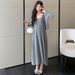 Autumn New Korean Fashion Wear Knitted 2-Piece Maternity Dress_ecoleips.com