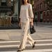 Women's Casual Urban Irregular Trousers And Shirt Set_ecoleips.com