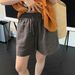 Suitable For All Seasons 2025 Summer New Korean Style Design Sense Niche Elastic Waist Drawstring A-line Slimming Casual Shorts_ecoleips.com