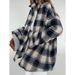 Long-Sleeved Checkered Shirt For Autumn/Winter, Loose And Casual Style With A Relaxed Vibe, Large Checkered Jacket_ecoleips.com