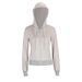 AD684 Cross-border Autumn New Drawstring Zipper Hooded Slim-fit Casual Sports Versatile Women's Sweatshirt_ecoleips.com