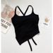 Aria Basics Aria Basics Hot Girl's Cross-back Strap Camisole With Chest Pads, Suitable For Outerwear Or As A Base Layer, Sleeveless Tube Top_ecoleips.com