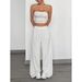 Women's Clothing Loose Straight Leg Pants - 90s Retro Wide Leg Joggers, Polyester Workwear Pants With Pockets, S-XXL (Ash Grey/Charcoal/Black)_ecoleips.com