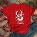 Cross-border Supply: Merry Christmas, Christmas Tree, Santa Claus Letter Print, Plus-size Women's Round-neck_ecoleips.com