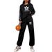 Women's Clothing Women's Thickened Hooded Sweatpants Autumn Winter Fashion Casual Print Suit Elegant Vacation_ecoleips.com