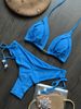 Women's Clothing Solid Color High-Waist Bikini Set – Stretchy & Supportive Swimwear For Women_ecoleips.com