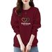 Burgundy Fleece-lined Thickened Sweatshirt For Women, High-end Fashion Outerwear, Long-sleeved, New Winter Style,_ecoleips.com