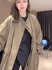 girl Girl Girl Mid-Length Stand Collar Solid Color Waist-Cinching Fleece-Lined Thickened Parka For Women 2023 Autumn Winter New_ecoleips.com