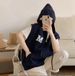 K College Style V-neck Hooded Sweater Vest For Women, New With Zipper Design Sense Coat Cardigan_ecoleips.com
