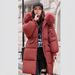 Women's Long Hooded Puffer Jacket , Winter Coats For Women, Oversized Streetwear Fashion, Warm Thickened Polyester Cotton Blend Outerwear_ecoleips.com