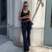 Aria Basics Aria Basics Cross-border Solid Color Pants Set, European And American 2025 Autumn New Slim-fit Stretch Casual Vest Set_ecoleips.com