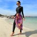 Muslim Swimsuit Best Selling Women's Swimsuit Long Sleeve Sun Protection Elastic Body Shaping Cover Up Swimwear Conservative Style_ecoleips.com