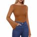 Women's Sexy Black Long Sleeve T-Shirt Mesh Lace Low Cut Style Color Block Top For Autumn Winter_ecoleips.com
