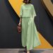 Cross-Border 2025 New Spring-Summer Fashion Solid Color Short-Sleeve Casual Loose Long Pants Women's Foreign_ecoleips.com