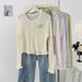 Women's Clothing Thin Round Neck Splicing Flower Short Long Sleeve Knitted Sun Protection Shirt Summer New Slim Fit Small Cardigan Top_ecoleips.com
