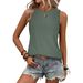 Women's Clothing Spot Spring And Summer New Round Neck Printed Vest T Shirt Top_ecoleips.com