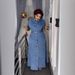 Rhinstone Foil Collar Short Sleeve Denim Dress For Women Tie Waist Long Shirt Dress New Arrival_ecoleips.com