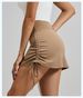 K New Wrinkled Sports Short Skirt For Women, Anti Hiking High Waist Running Vacation, Two Short Yoga Shorts_ecoleips.com