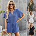 DiYun European And American Clothing Solid Color Shorts Short-sleeve Women's 2026 Spring-summer Home_ecoleips.com