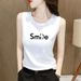 Summer New Sleeveless T-Shirt Vest For Korean Style Elegant Versatile Loose Top Inner Outer Wear Ins Trendy Women_ecoleips.com